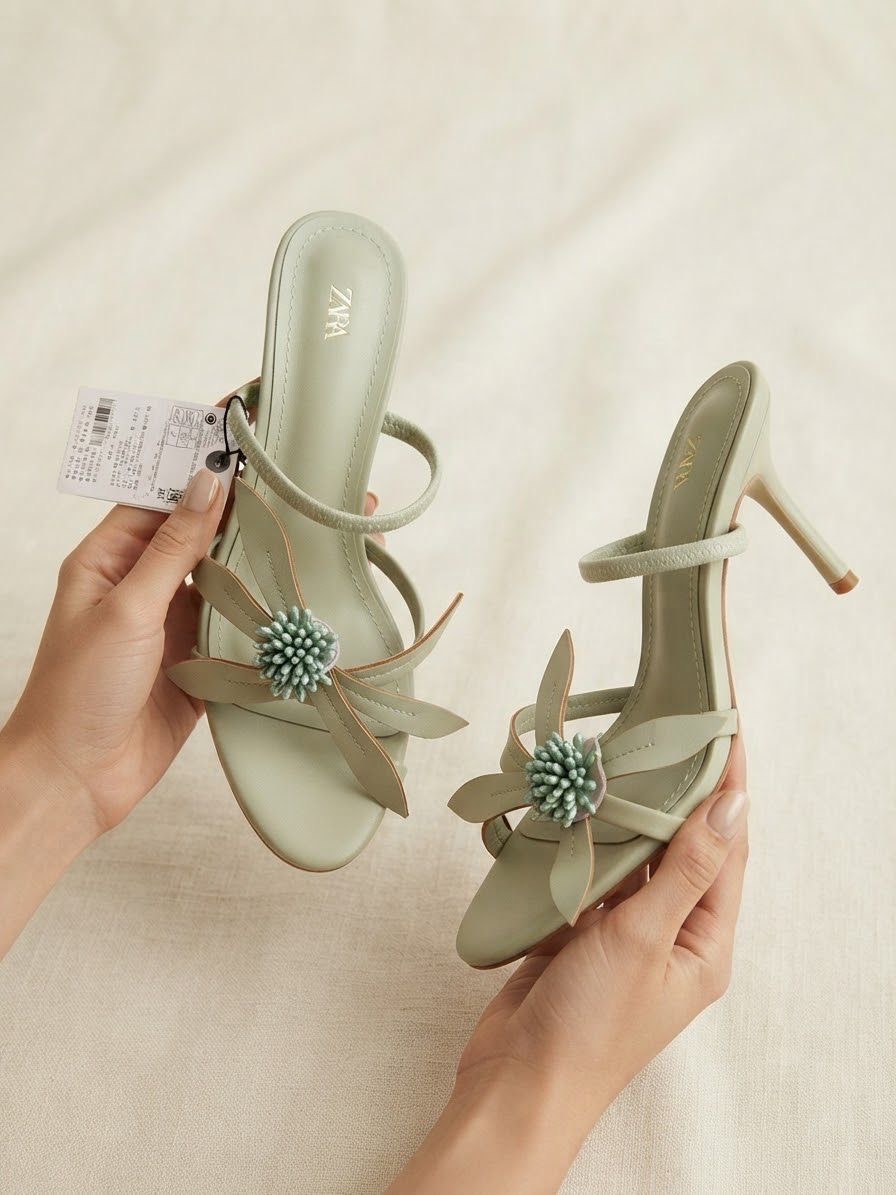 Zara flower mule