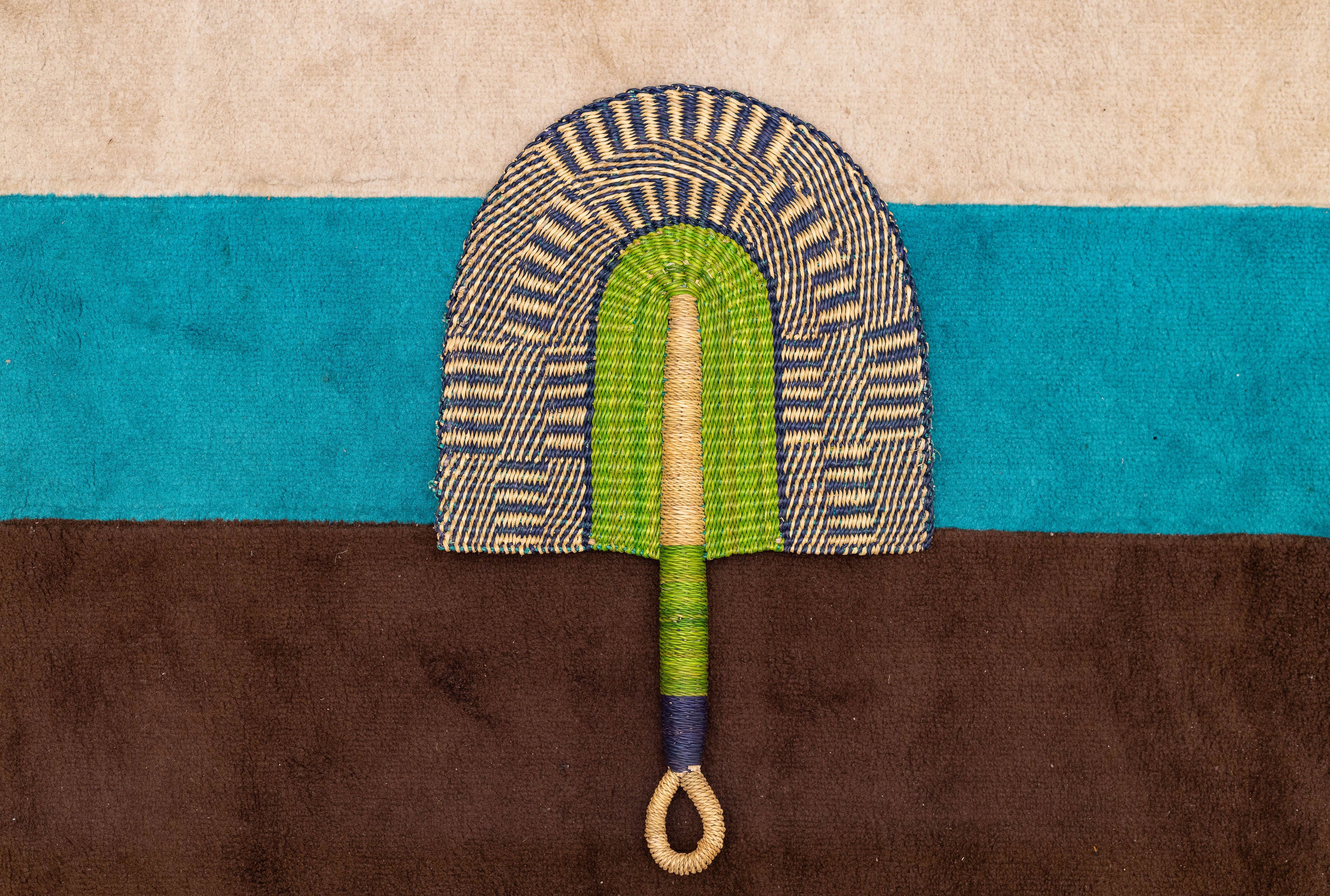 African Wall Decor and multicolor hand-fan
