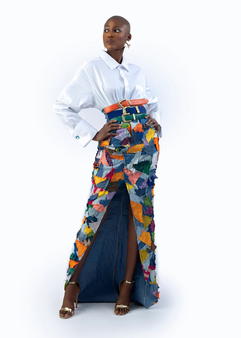 BOYEDOE Osabarima Multicolour Long Skirt