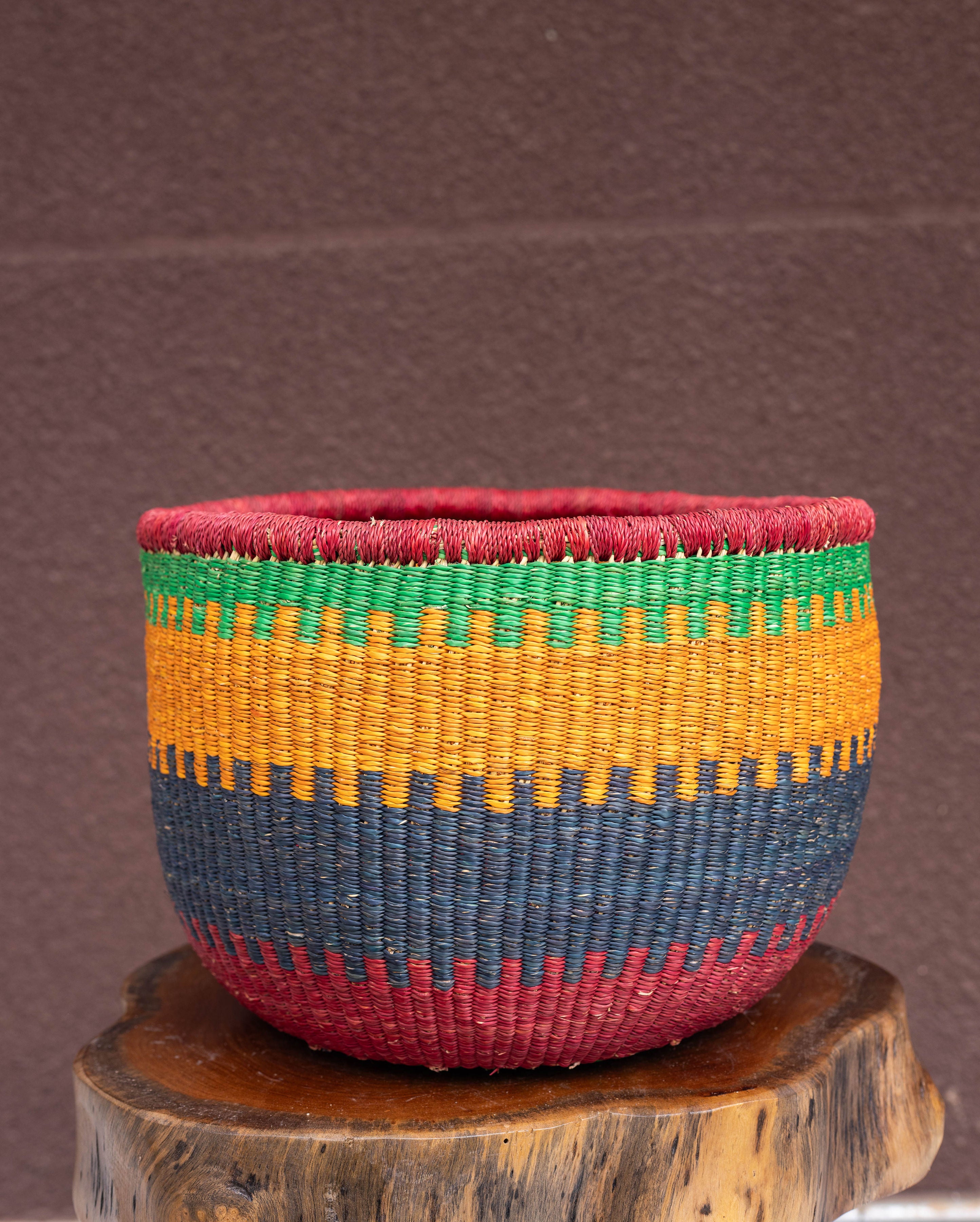 Large Hand-woven round planters or storage baskets