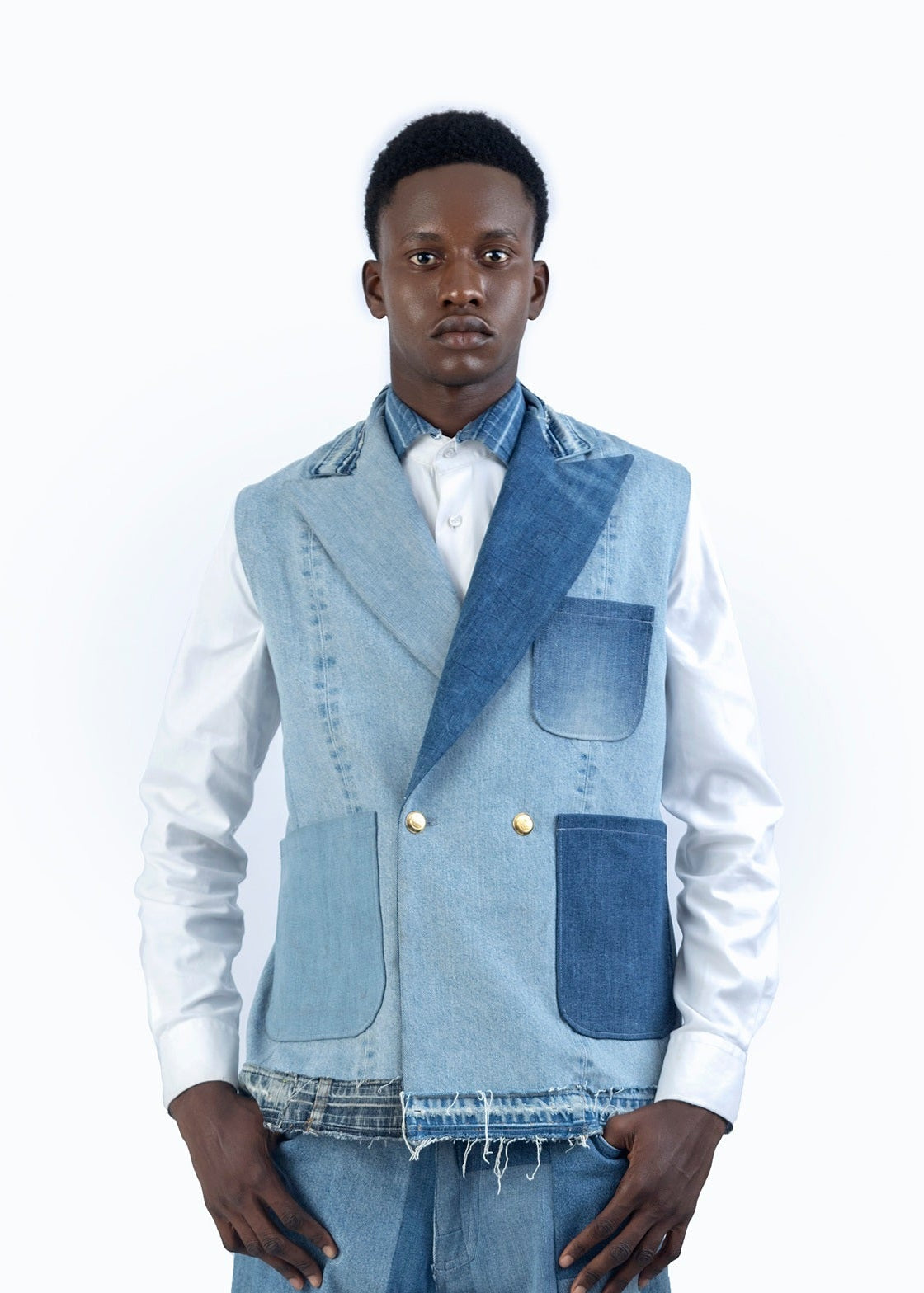 BOYEDOE Odeneho Sleeveless Double Breasted Jacket