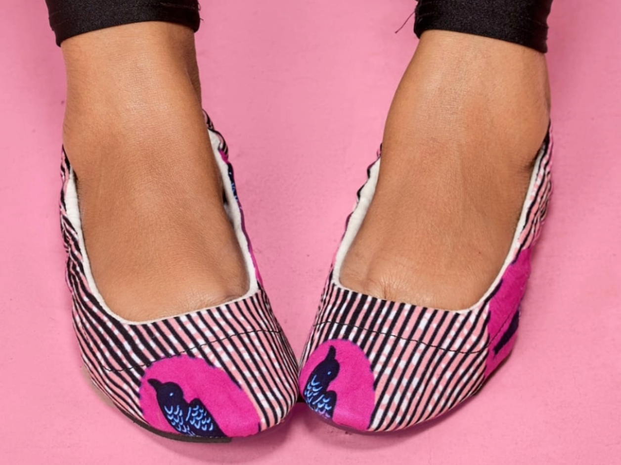Sika Wo Ntaban Foldable Ankara Ballerina Flats