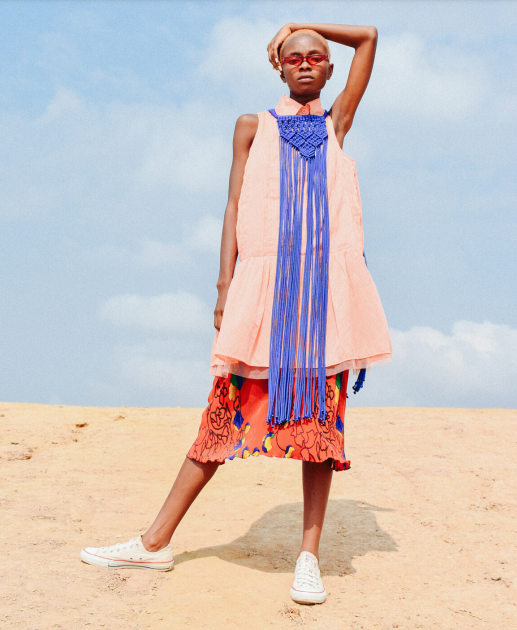 KAYADUA Long Tassel Woven Statement Neckpiece