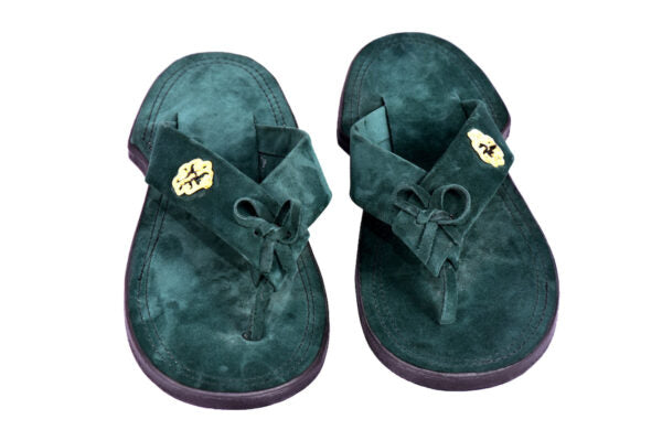 The Akan leather accents latest design Slippers