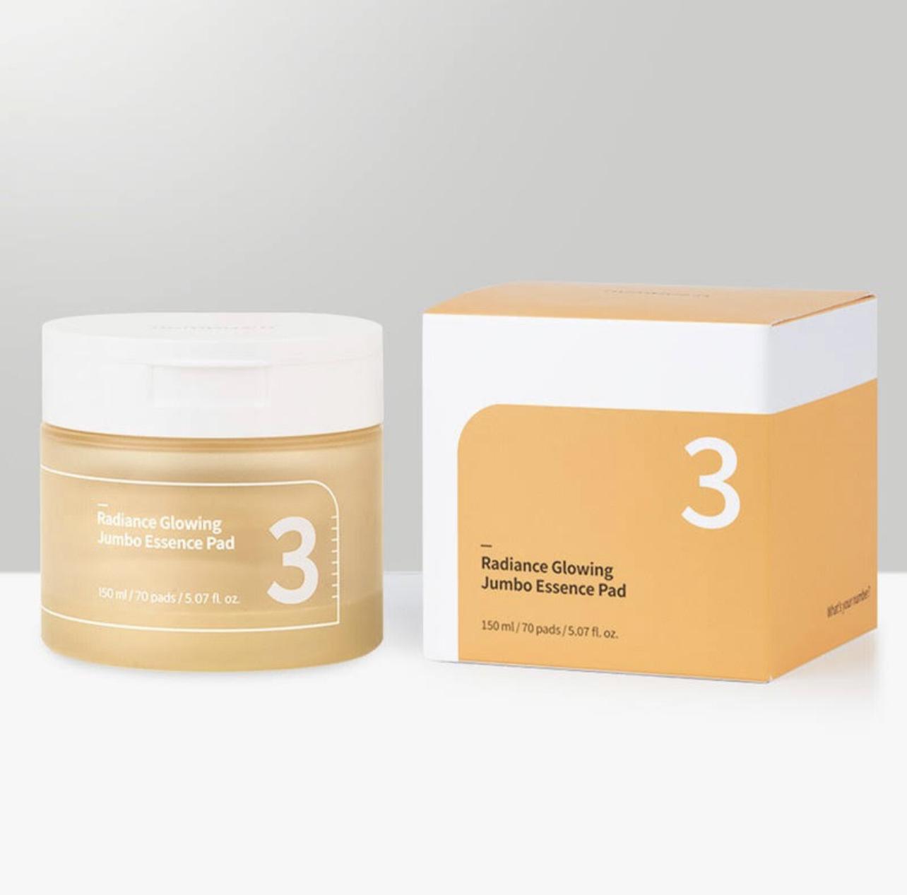 NUMBUZIN NO.3 Radiance Glowing Jumbo Essence Pads (70 Pads)