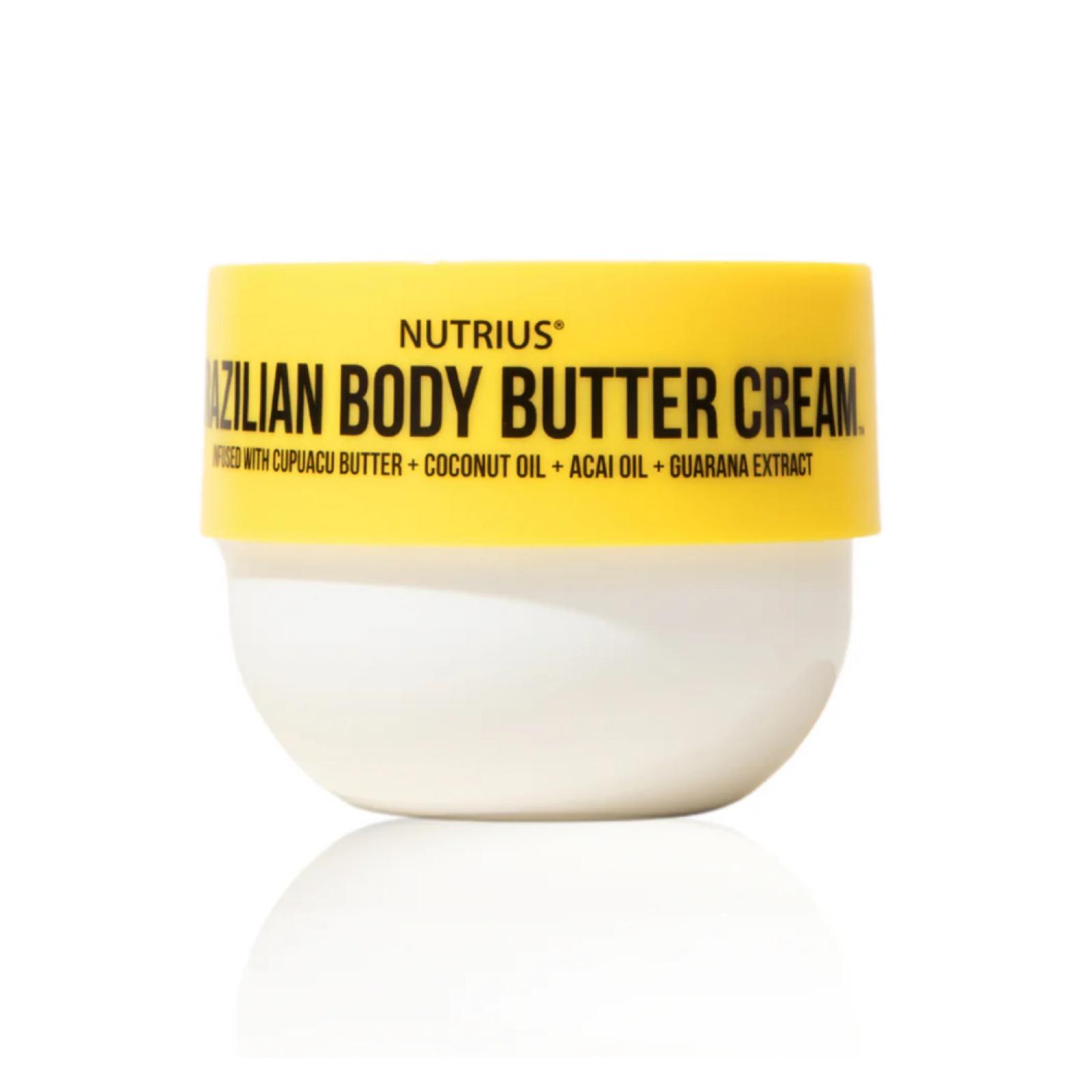 NUTRIUS Brazilian Body Butter Cream Infused With Cupuacu Butter + Coconut Oil + Acai Oil + Guarana Extract.