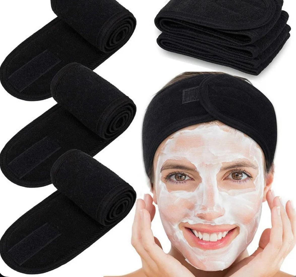 SPA Non-Slip Facial Headband Hair Wrap-BLACK