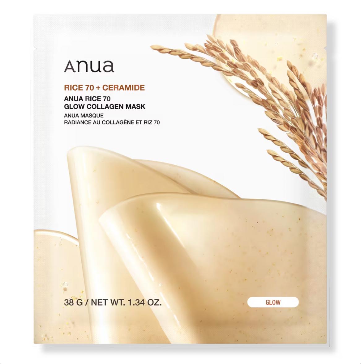 ANUA Rice 70 Glow Collagen Mask