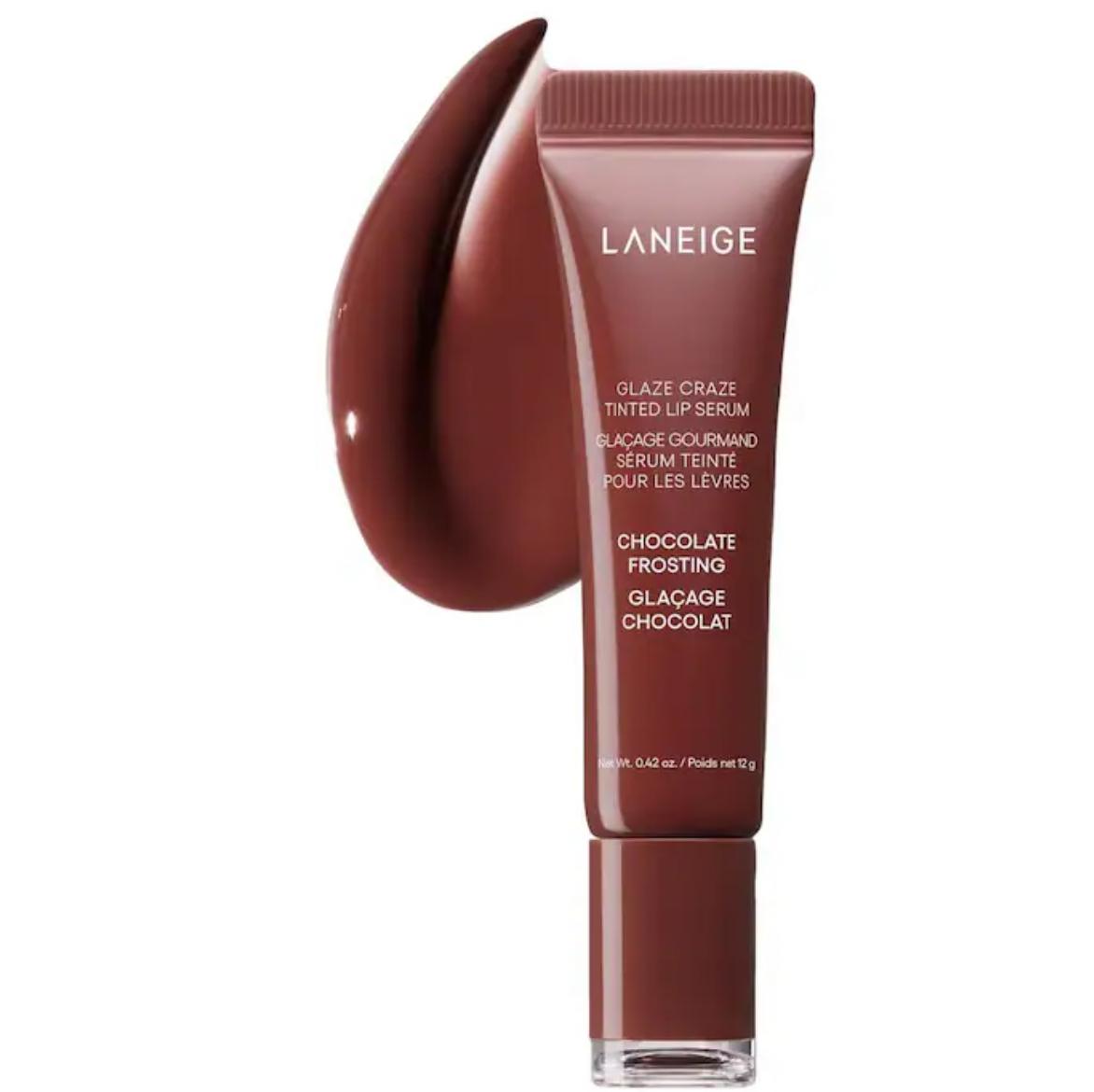 LANEIGE Glaze Craze Tinted Polypeptide Lip Serum – CHOCOLATE FROSTING (12g)