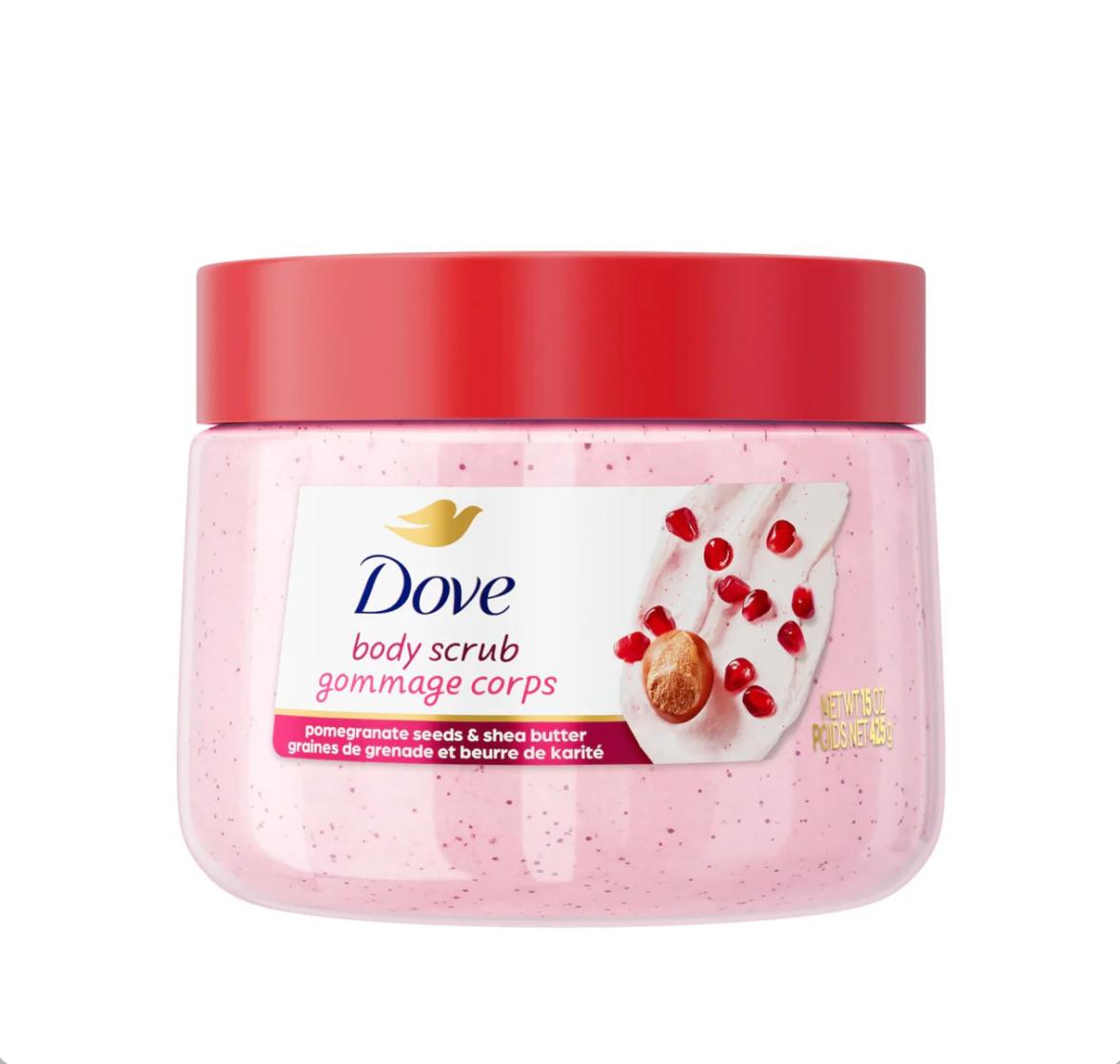 DOVE Beauty Exfoliating Body Scrub – Pomegranate Seeds & Shea Butter (15oz)