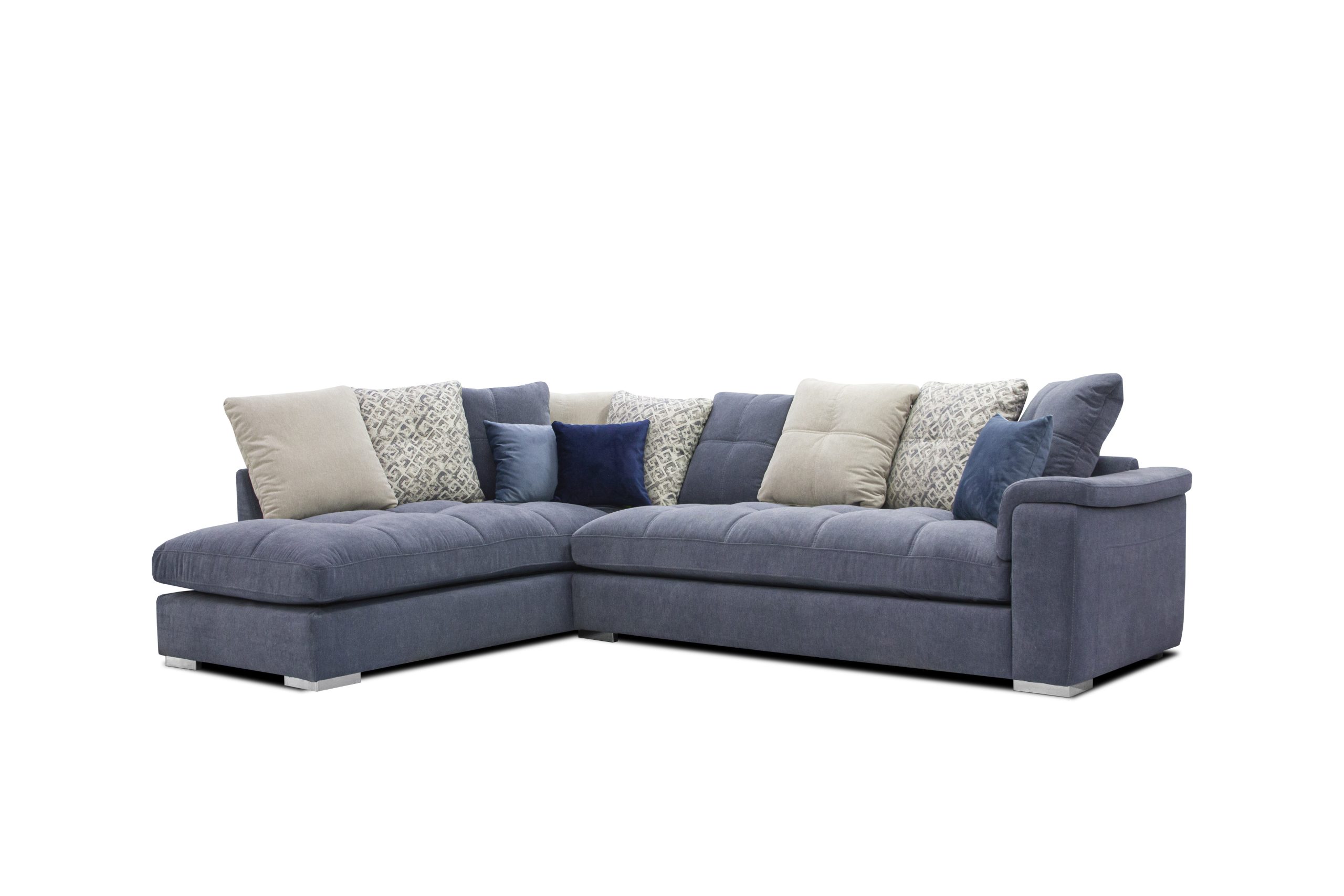 EVANS LEFT CORNER SOFA BLUE