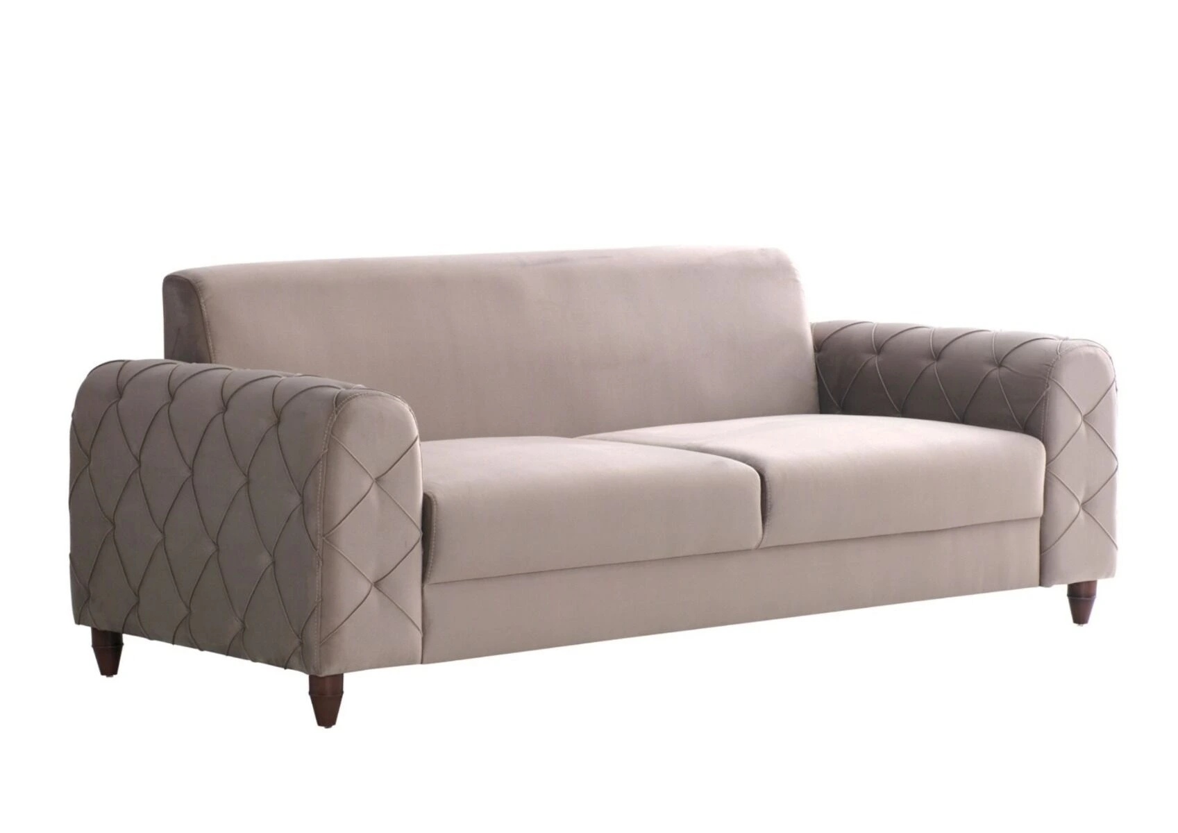 NATELLO 2 SEATER SOFA BROWN